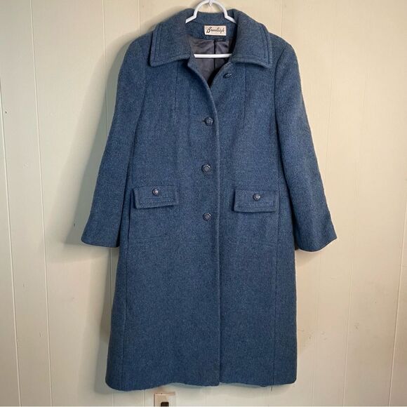 Vintage Bromleigh Blue Wool Coat - Picture 1 of 5